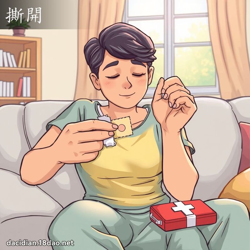 撕开 - 国语大辞典配图