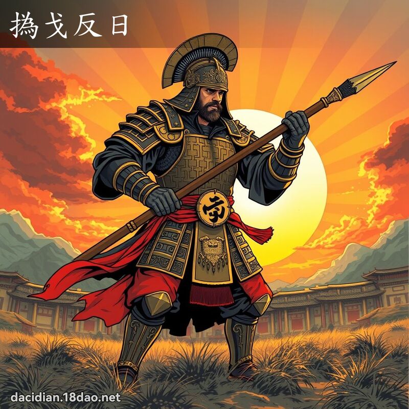 撝戈反日 - 國語大辭典配圖
