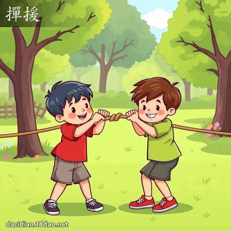 掸援 - 国语大辞典配图