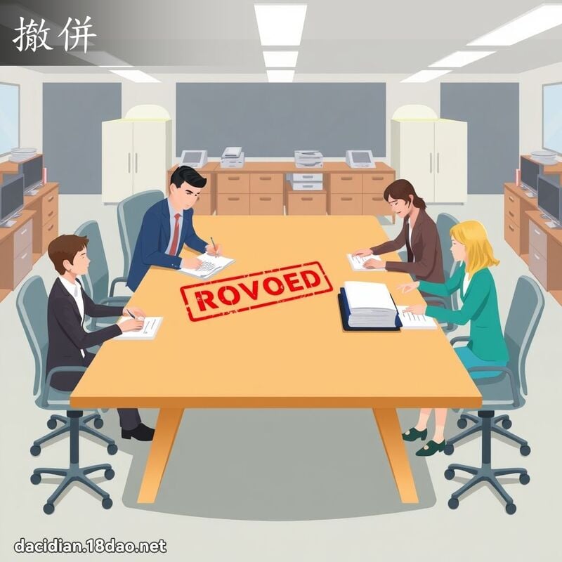 撤併 - 國語大辭典配圖
