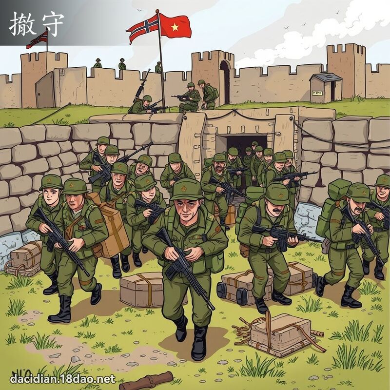 撤守 - 国语大辞典配图