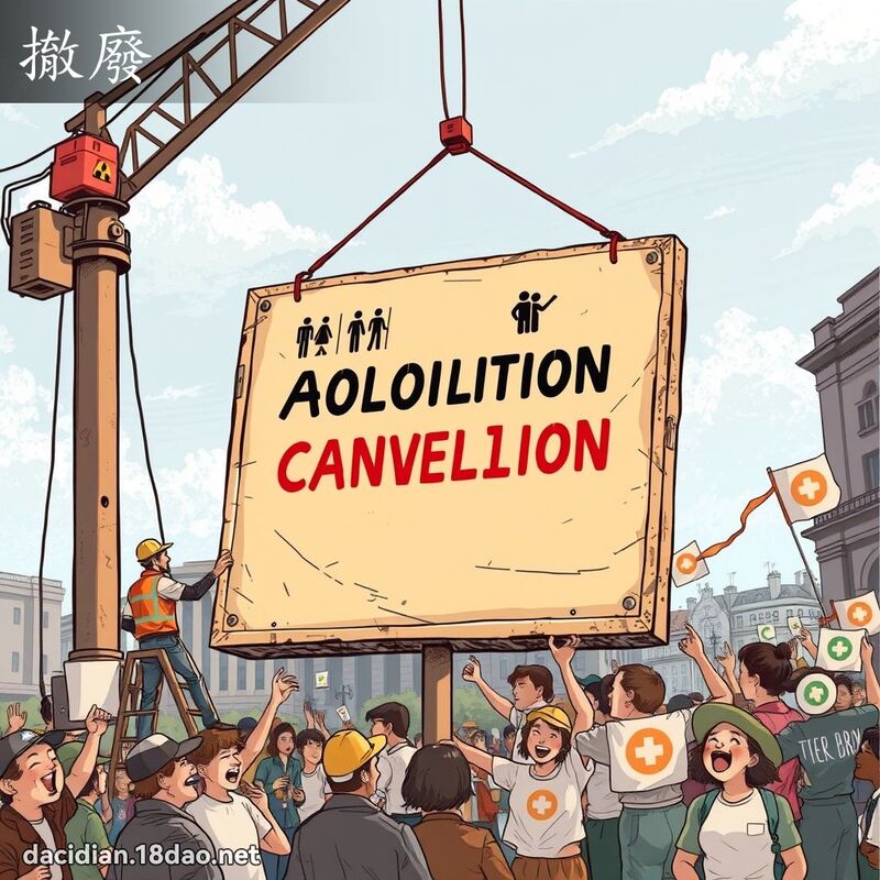 撤废 - 国语大辞典配图