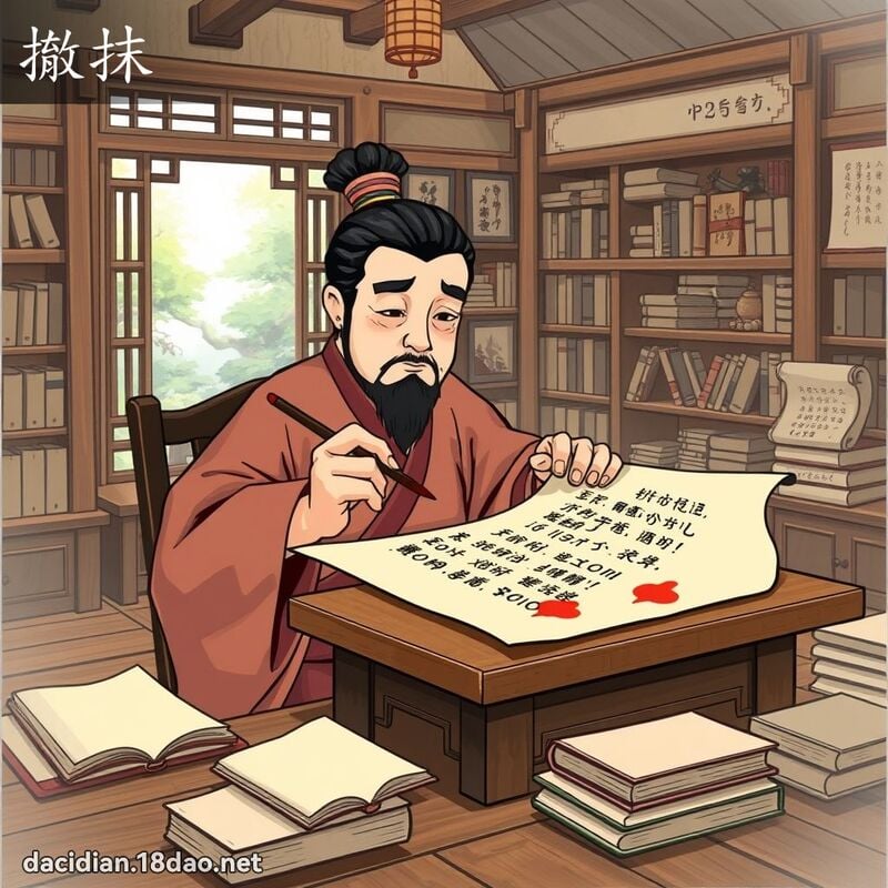 撤抹 - 国语大辞典配图