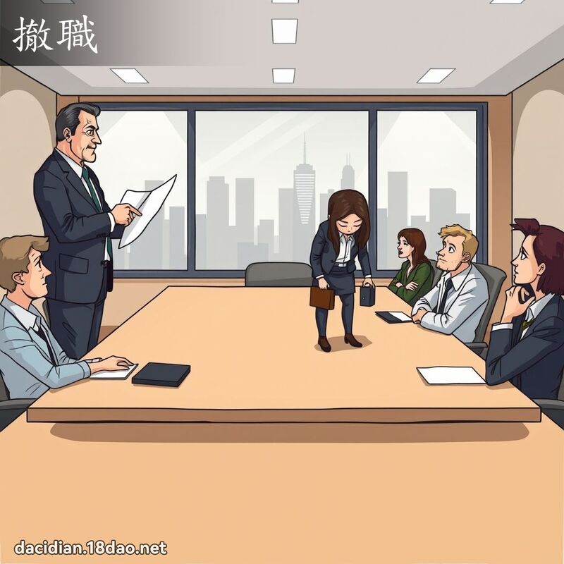 撤职 - 国语大辞典配图