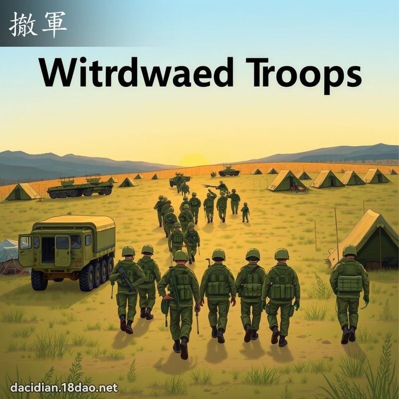 撤军 - 国语大辞典配图