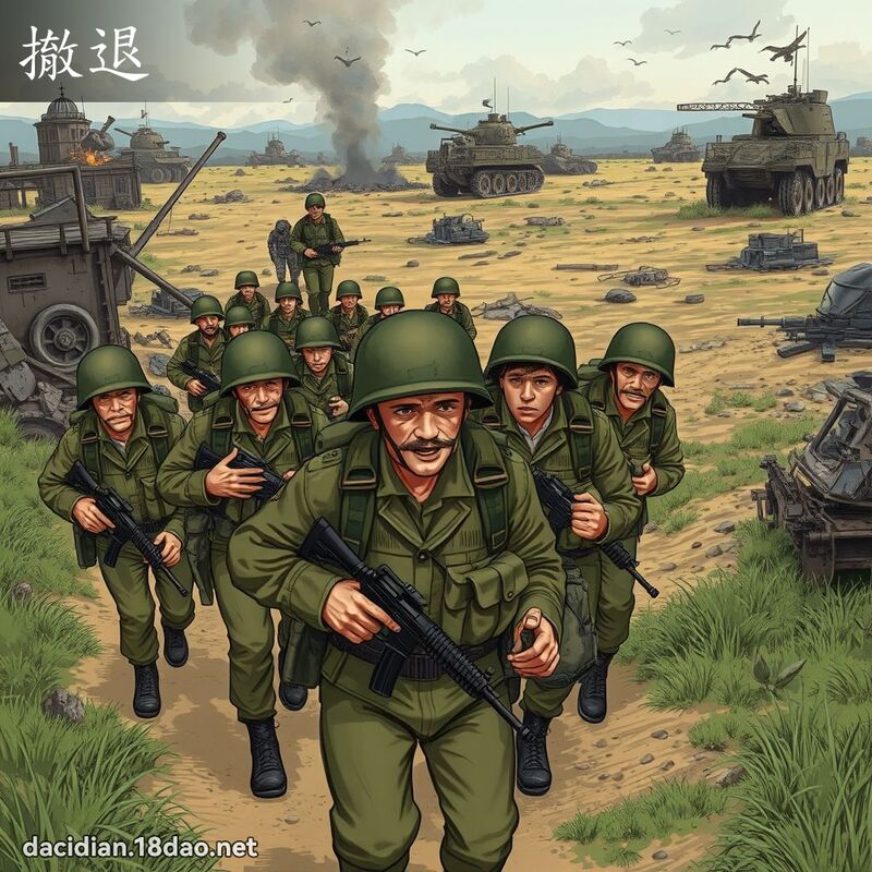 撤退 - 國語大辭典配圖