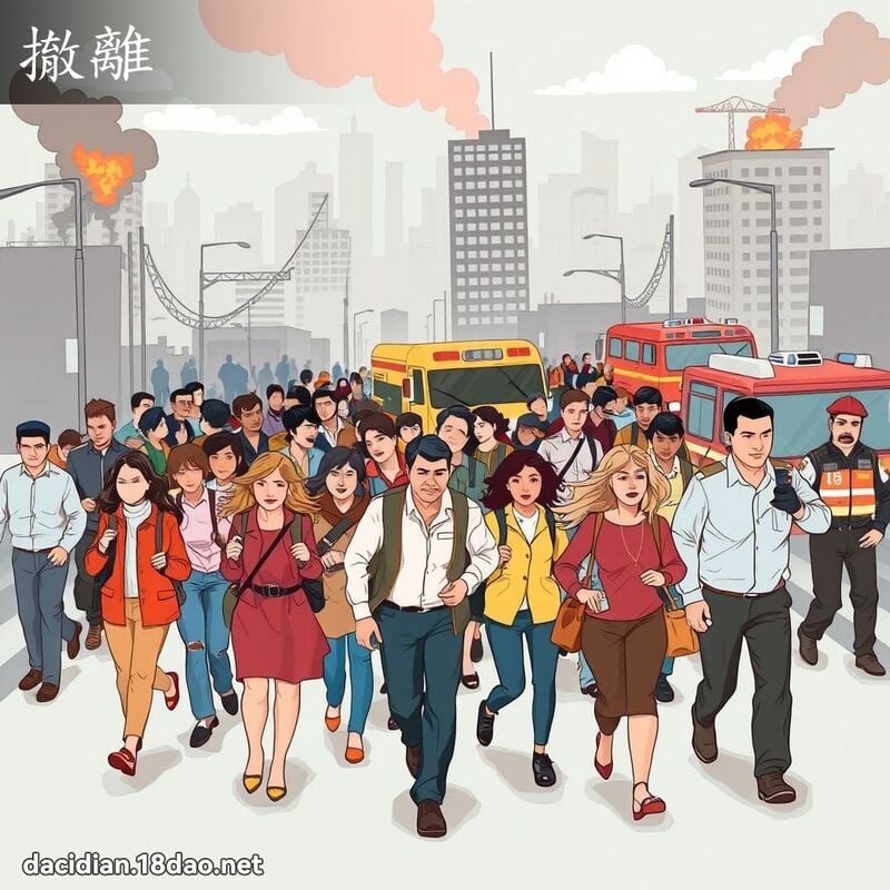 撤离 - 国语大辞典配图