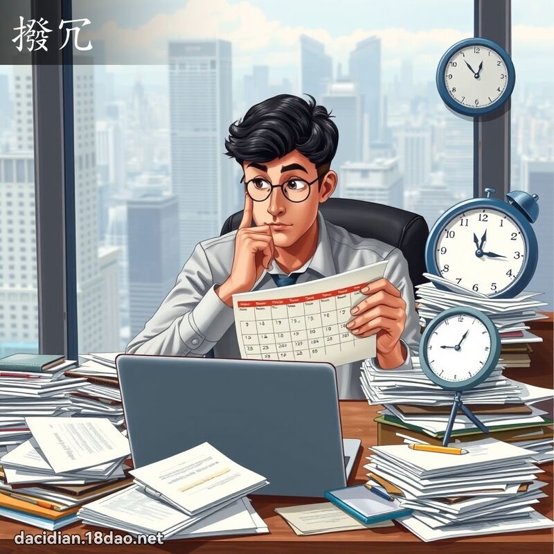 拨冗 - 国语大辞典配图