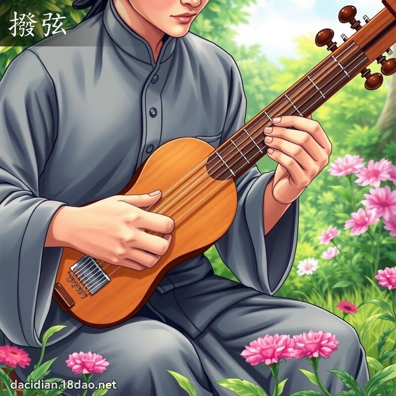 撥弦 - 國語大辭典配圖