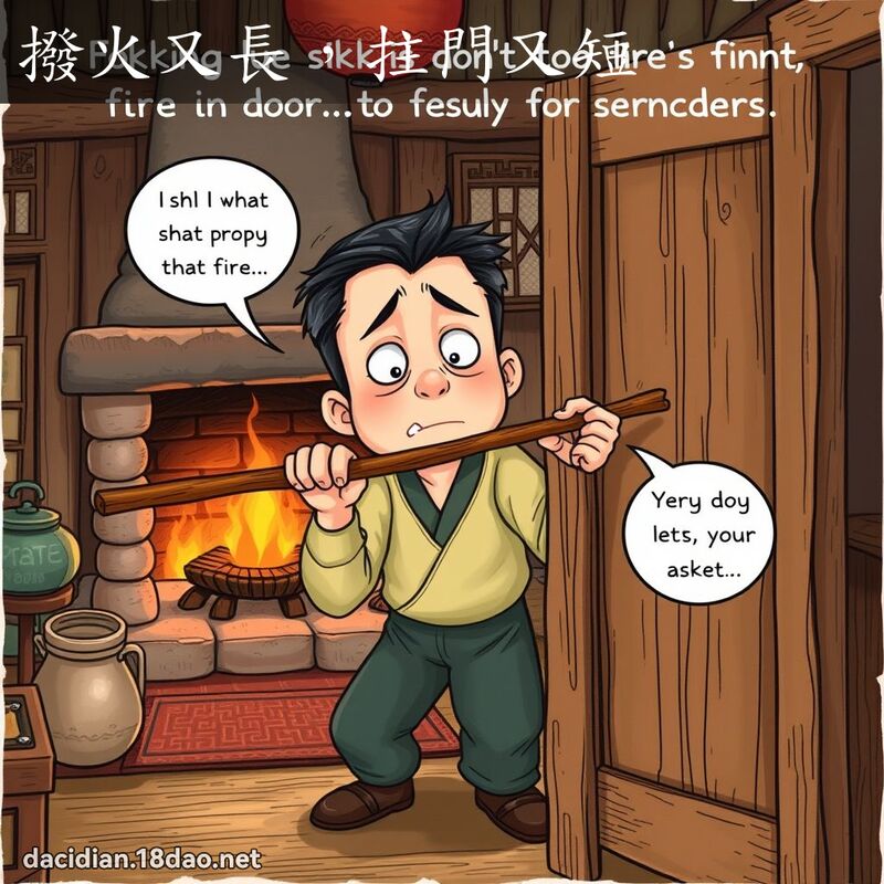 撥火又長，拄門又短 - 國語大辭典配圖