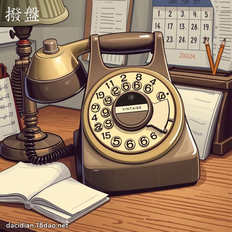 撥盤 - 國語大辭典配圖