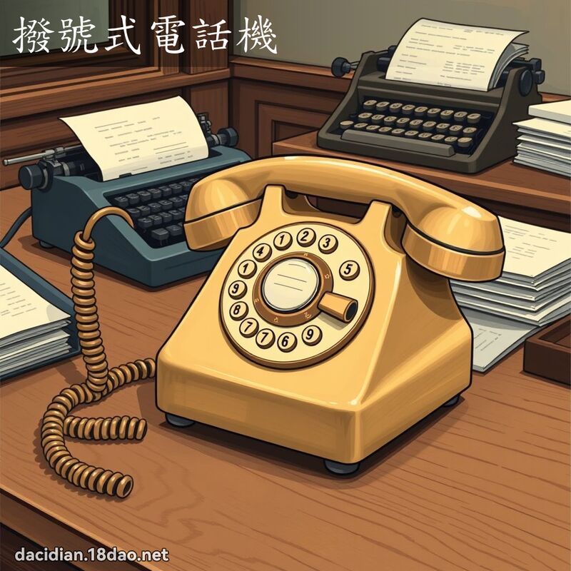 撥號式電話機 - 國語大辭典配圖
