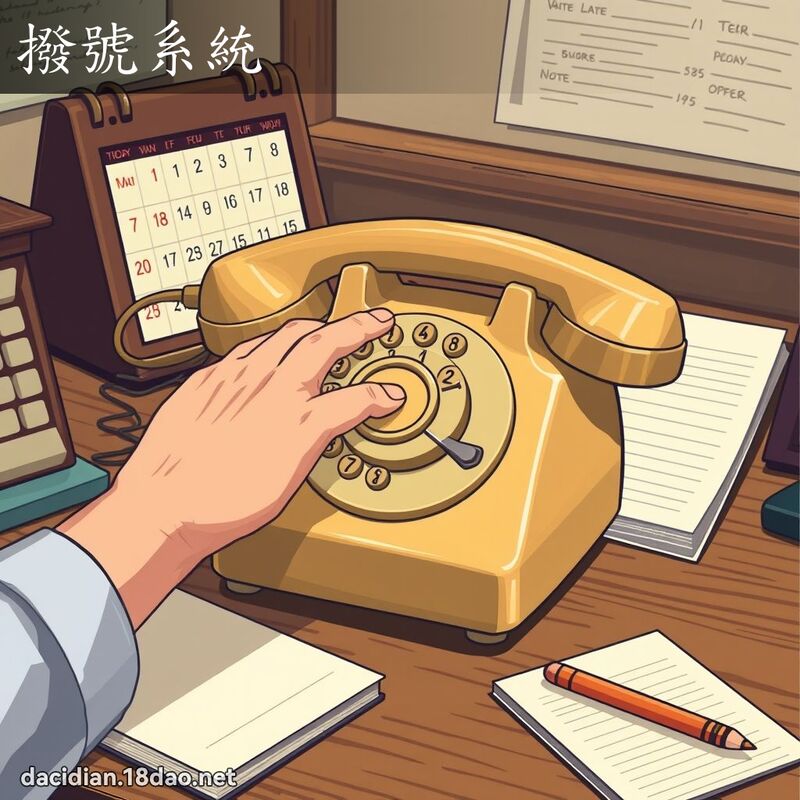 撥號系統 - 國語大辭典配圖