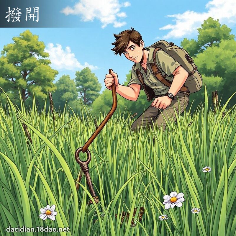 撥開 - 國語大辭典配圖