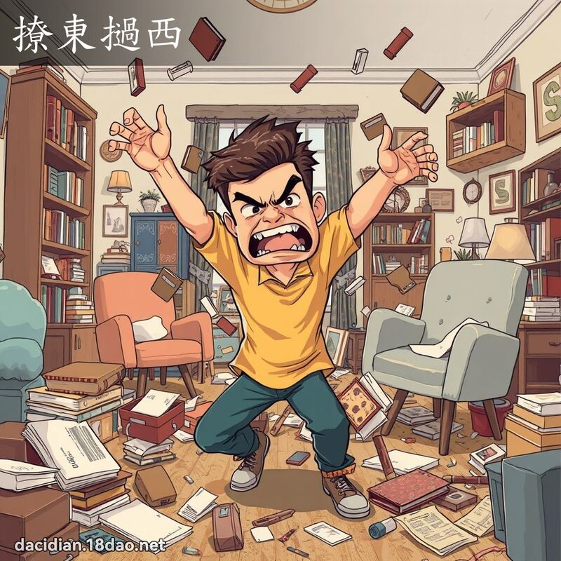 撩東撾西 - 國語大辭典配圖