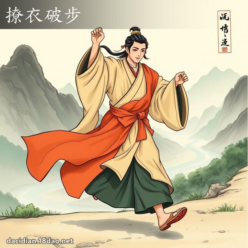 撩衣破步 - 國語大辭典配圖