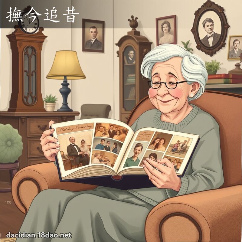 抚今追昔 - 国语大辞典配图