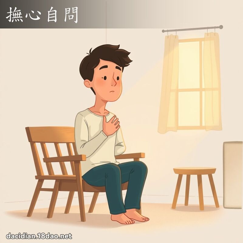 撫心自問 - 國語大辭典配圖