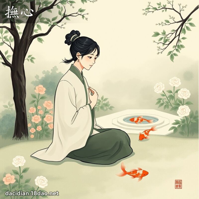 撫心 - 國語大辭典配圖