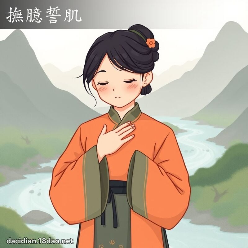 撫臆誓肌 - 國語大辭典配圖