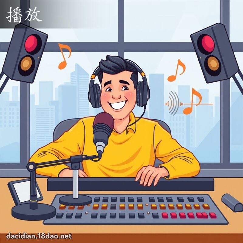 播放 - 國語大辭典配圖