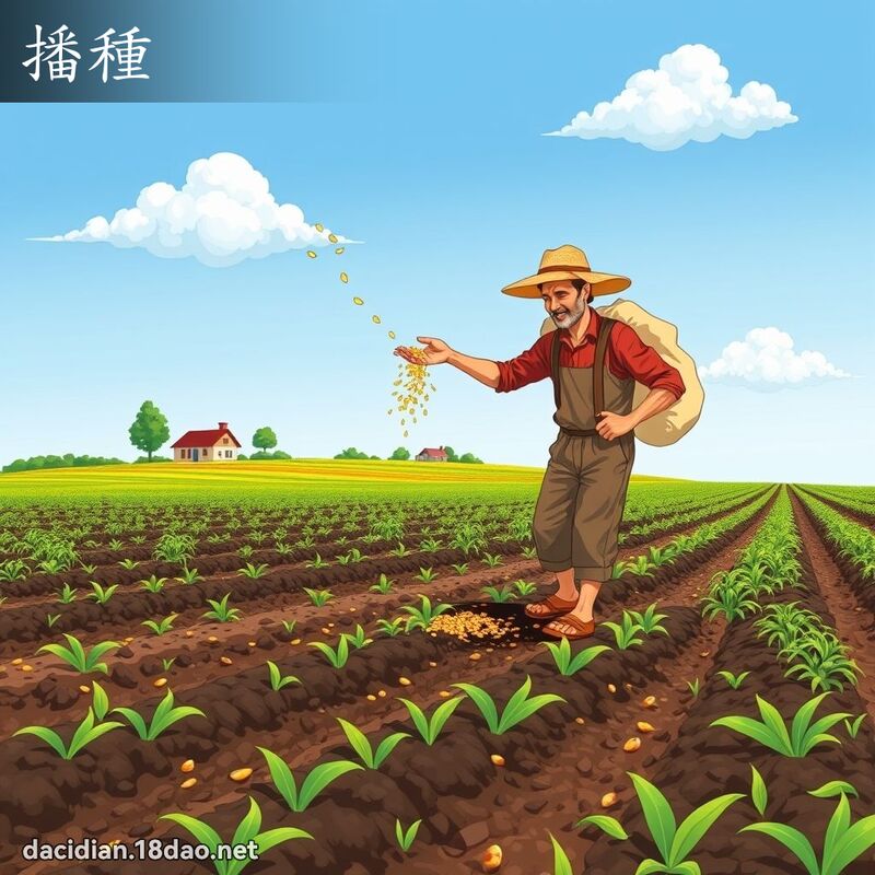 播种 - 国语大辞典配图