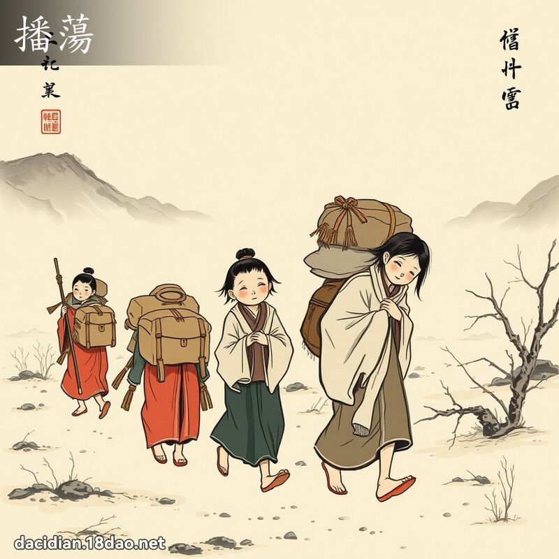 播蕩 - 國語大辭典配圖