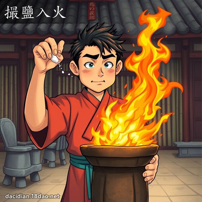 撮鹽入火 - 國語大辭典配圖