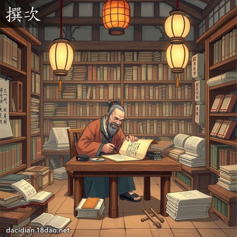 撰次 - 国语大辞典配图