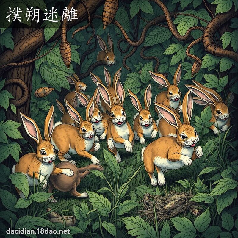撲朔迷離 - 國語大辭典配圖