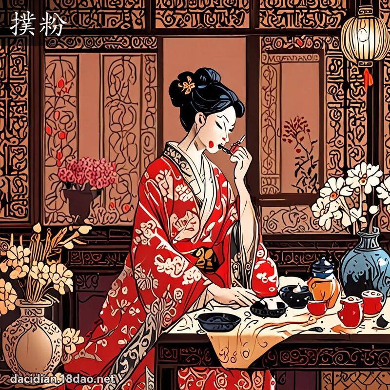 撲粉 - 國語大辭典配圖