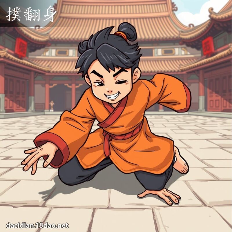 扑翻身 - 国语大辞典配图