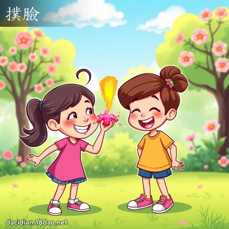 扑脸 - 国语大辞典配图