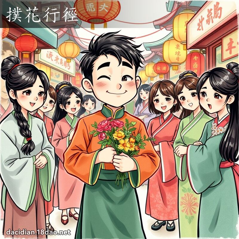 扑花行径 - 国语大辞典配图