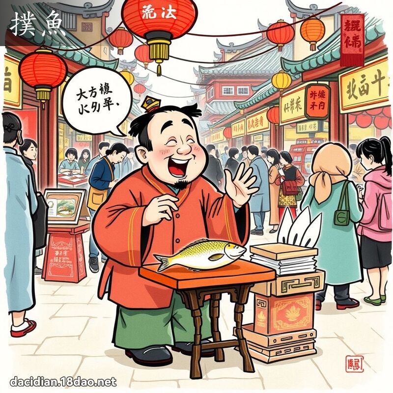 扑鱼 - 国语大辞典配图