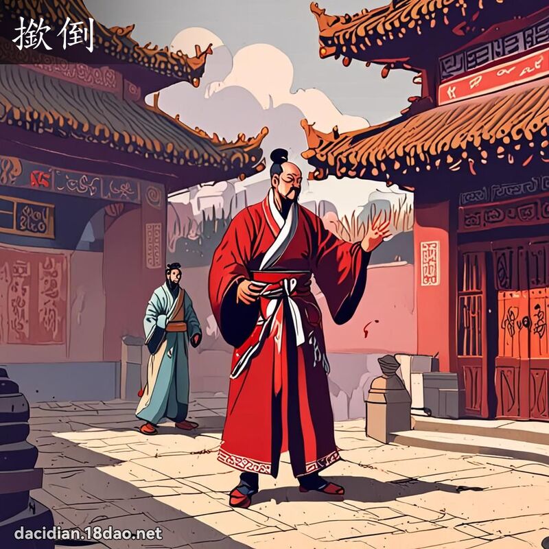 撳倒 - 國語大辭典配圖