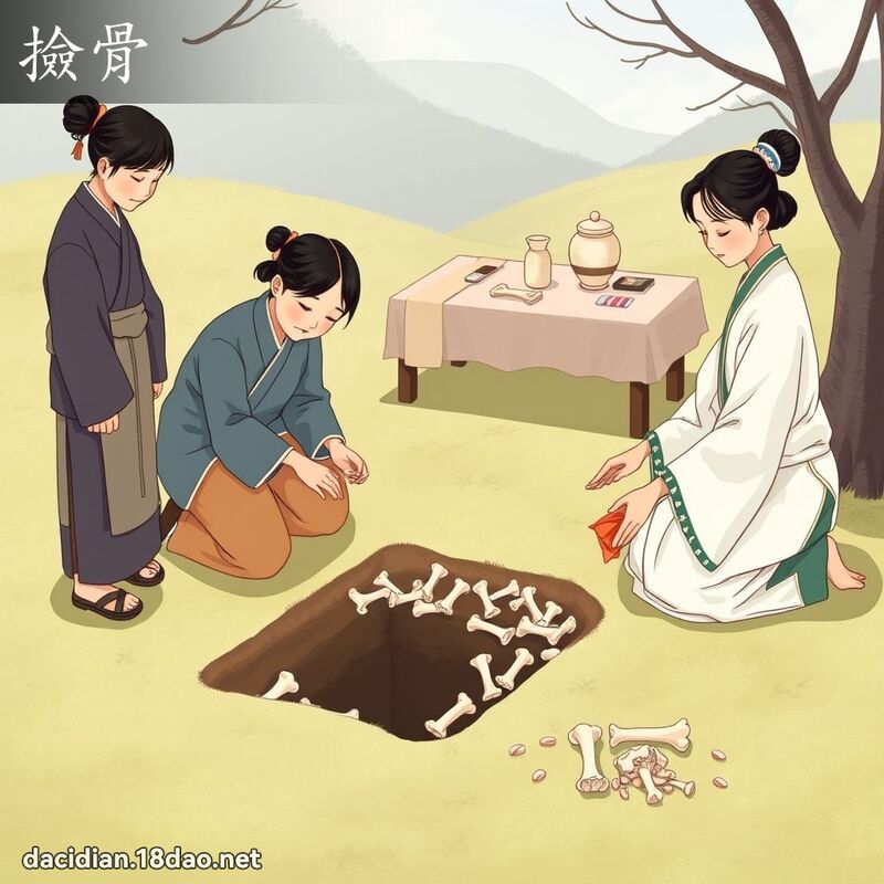 捡骨 - 国语大辞典配图