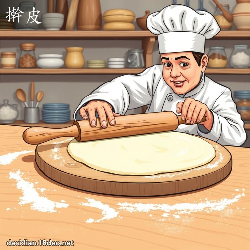 擀皮 - 国语大辞典配图