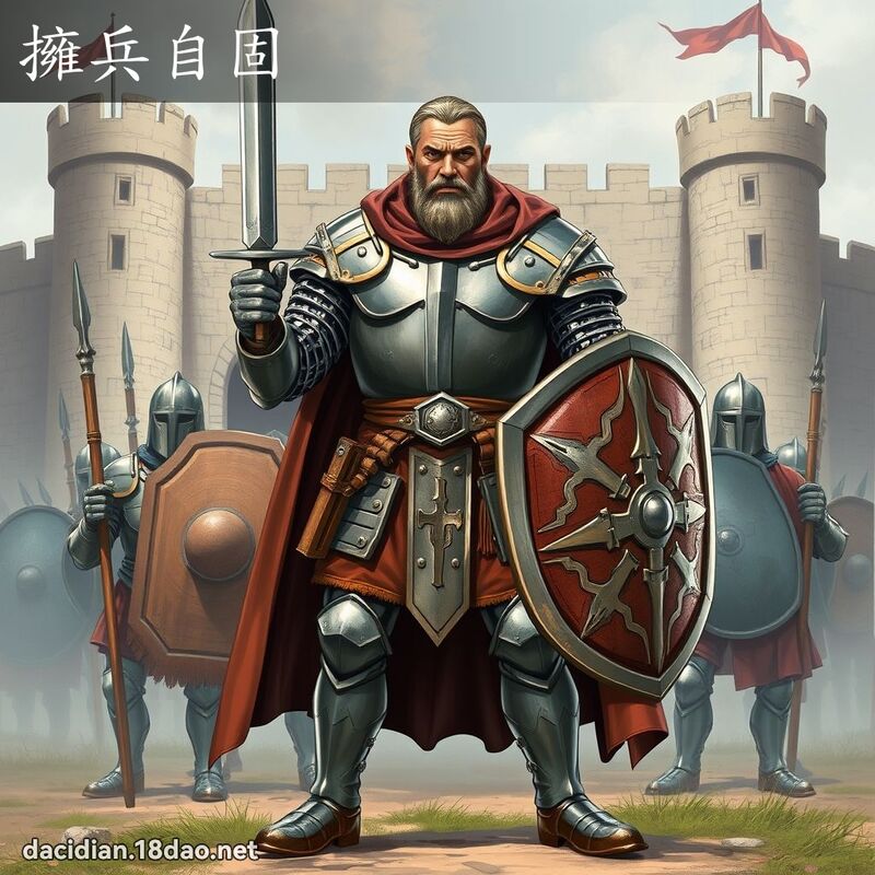 擁兵自固 - 國語大辭典配圖