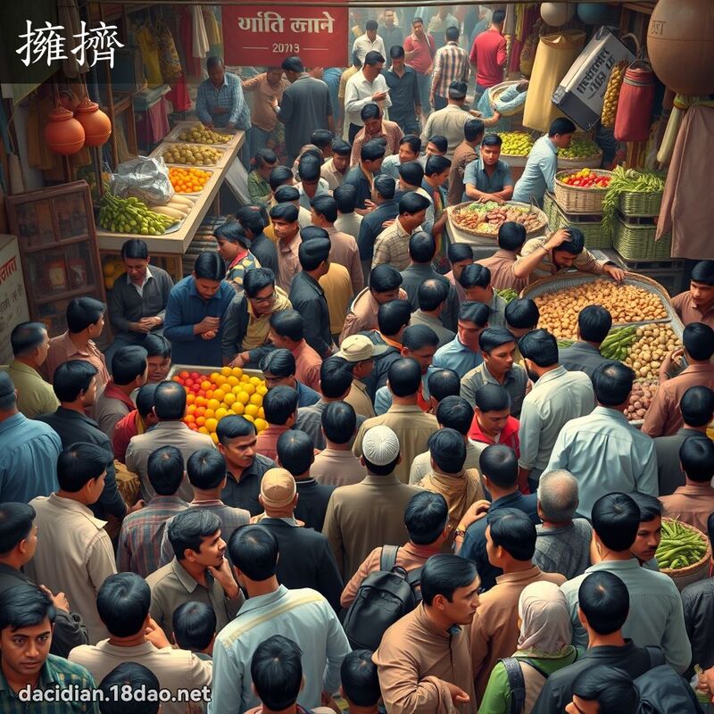 擁擠 - 國語大辭典配圖