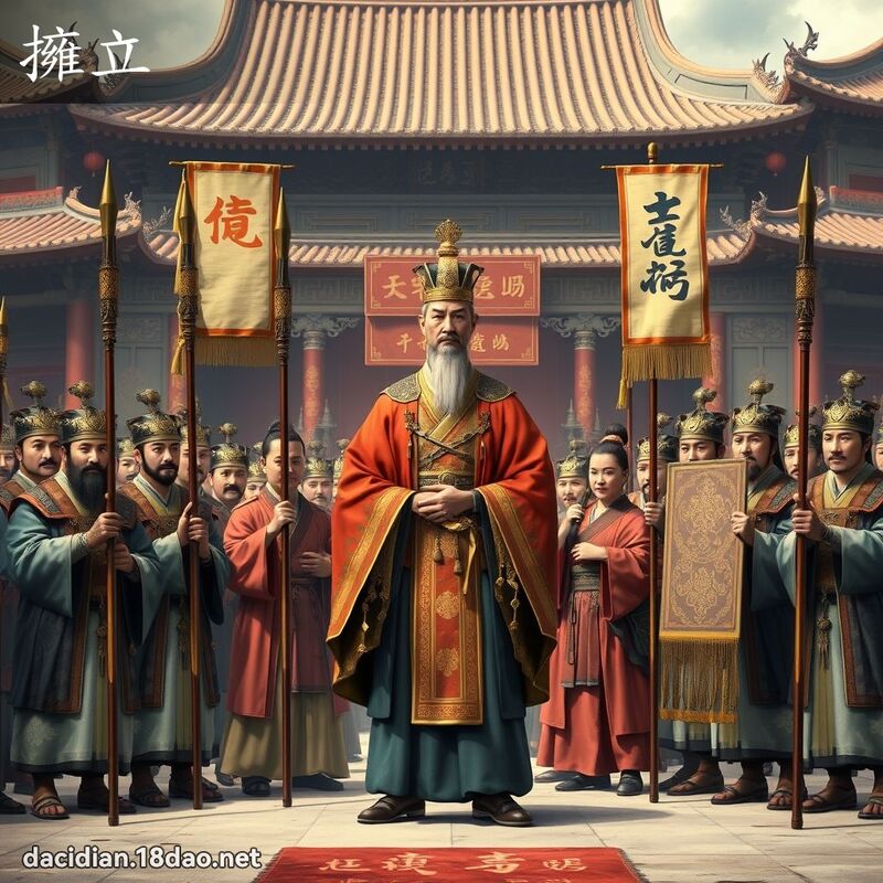 拥立 - 国语大辞典配图