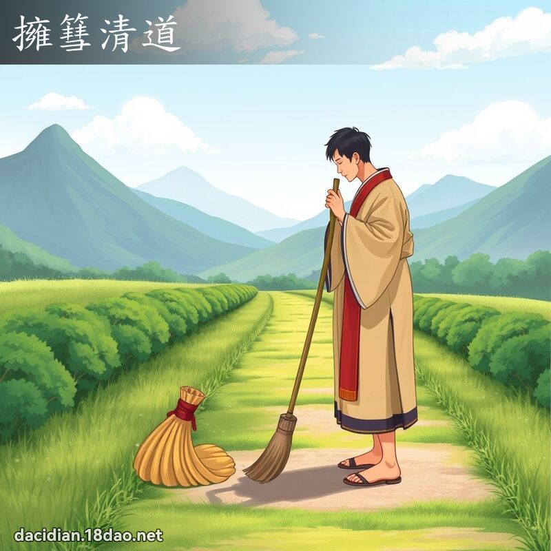 擁篲清道 - 國語大辭典配圖