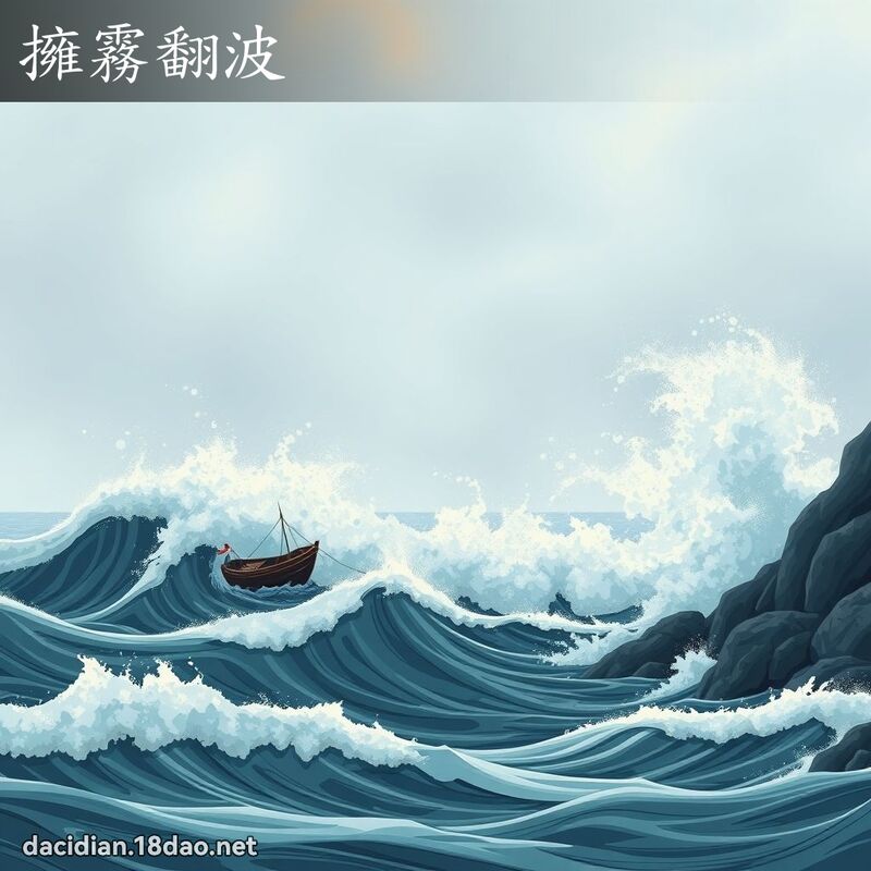擁霧翻波 - 國語大辭典配圖