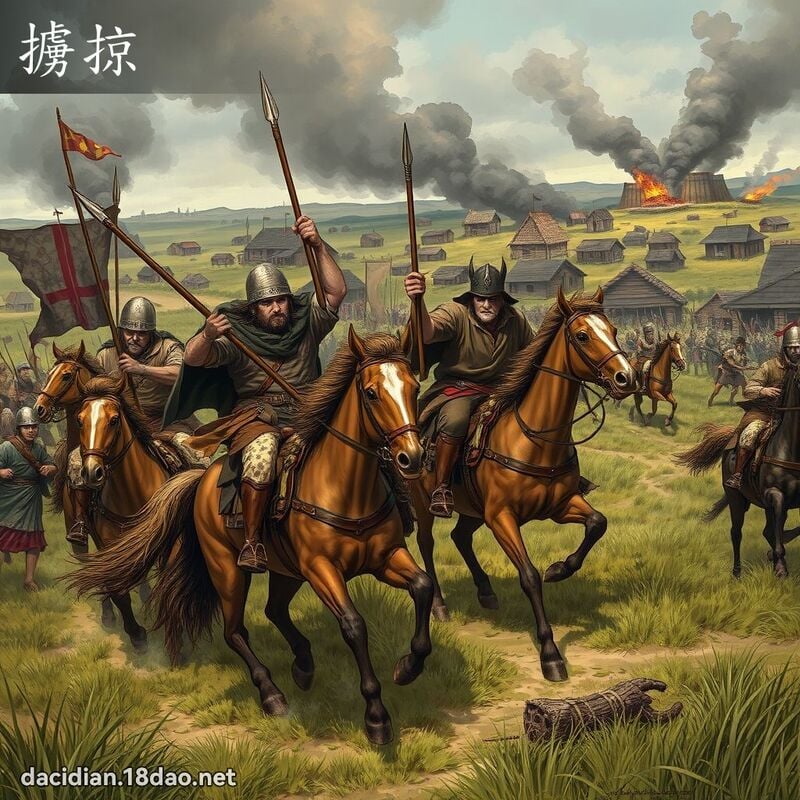掳掠 - 国语大辞典配图
