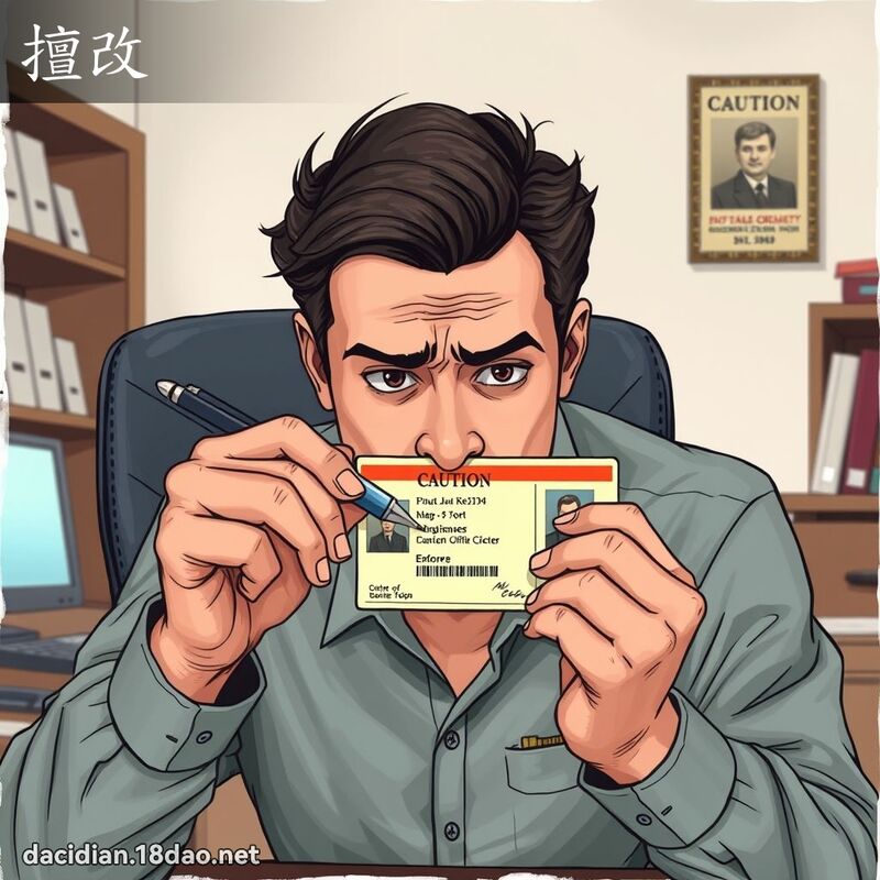 擅改 - 国语大辞典配图