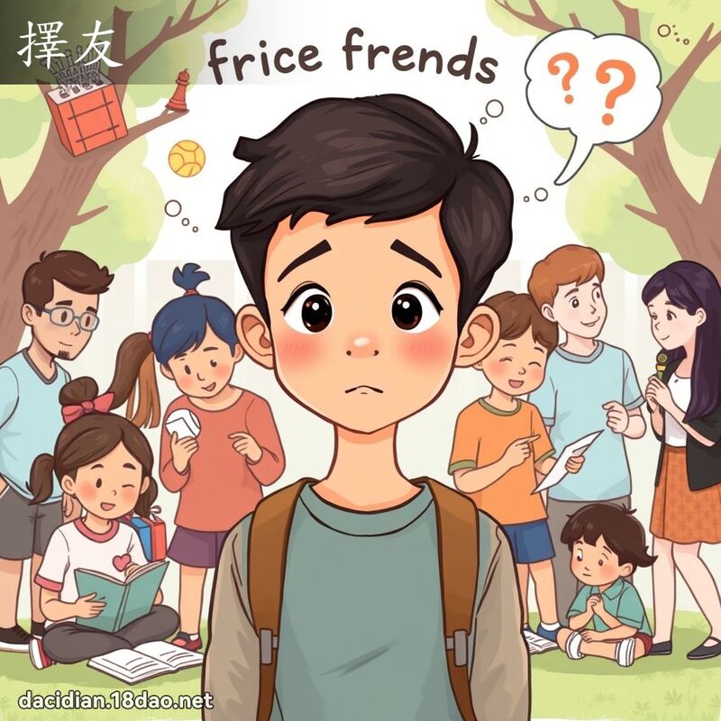 擇友 - 國語大辭典配圖