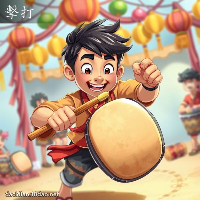擊打 - 國語大辭典配圖