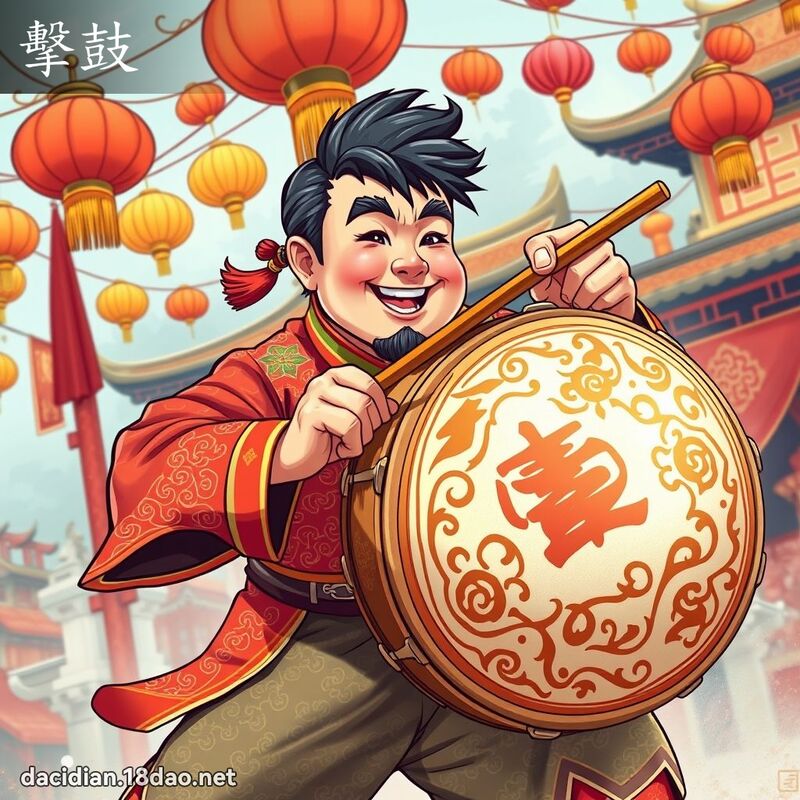 擊鼓 - 國語大辭典配圖