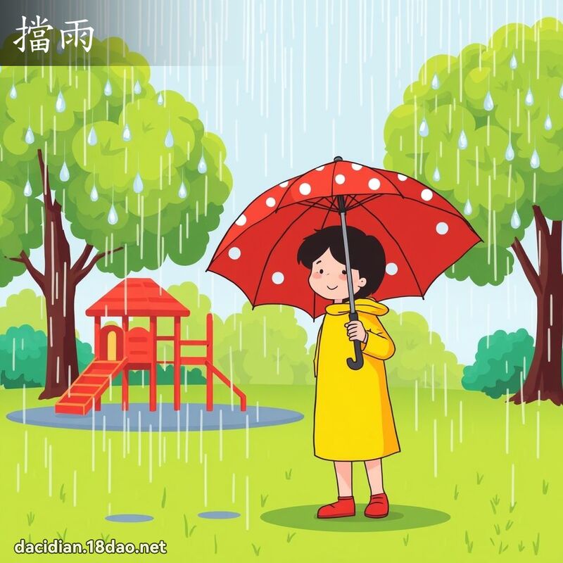 挡雨 - 国语大辞典配图