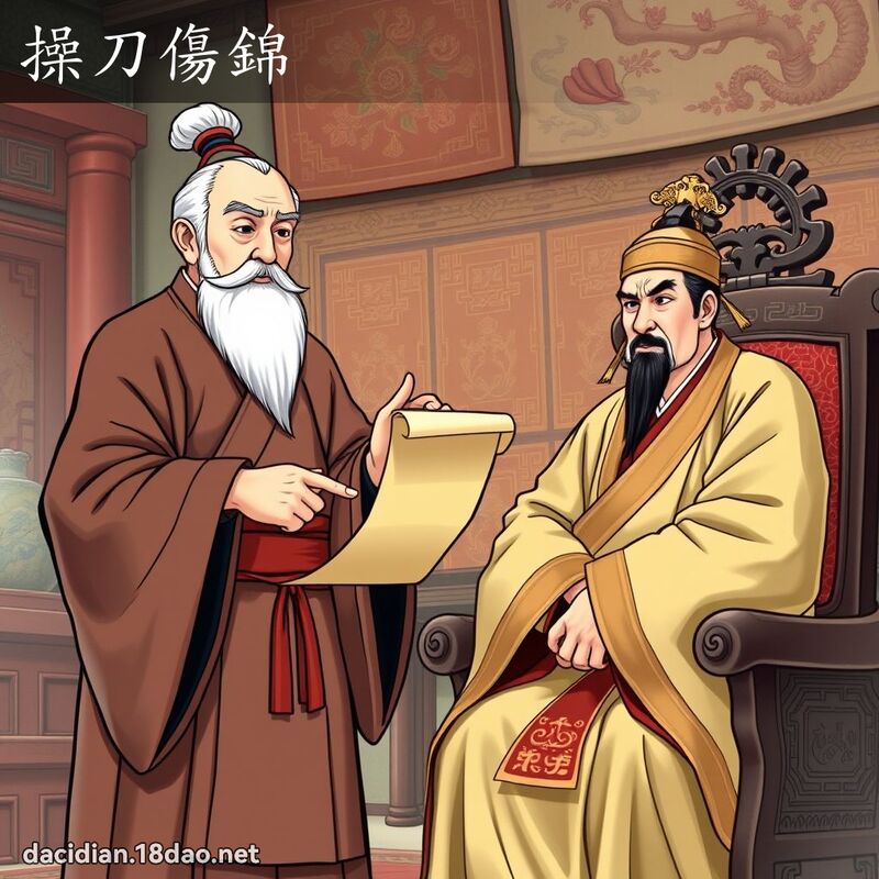 操刀傷錦 - 國語大辭典配圖